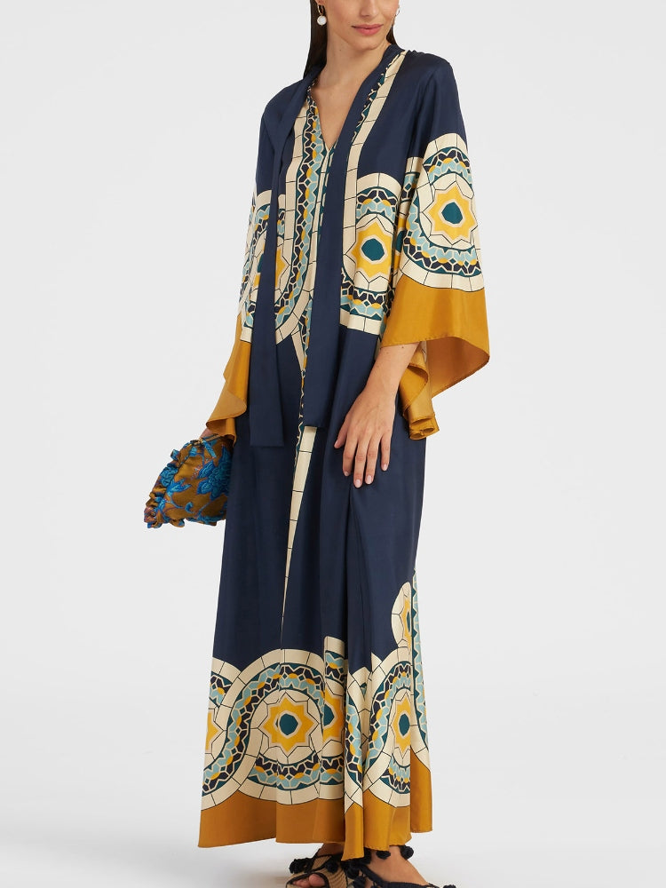 Magnifico Printed Maxi Dress - Blue