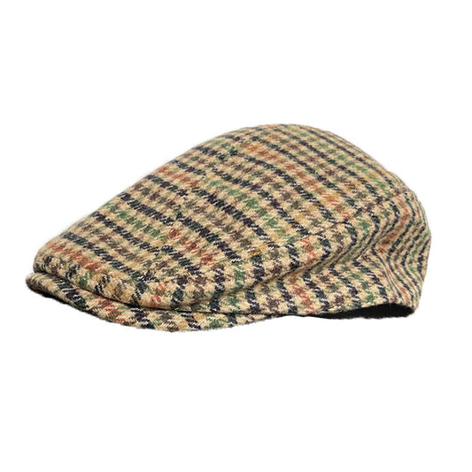 THE PEAKED Marl Flat Hat Barbour-Harris Tweed