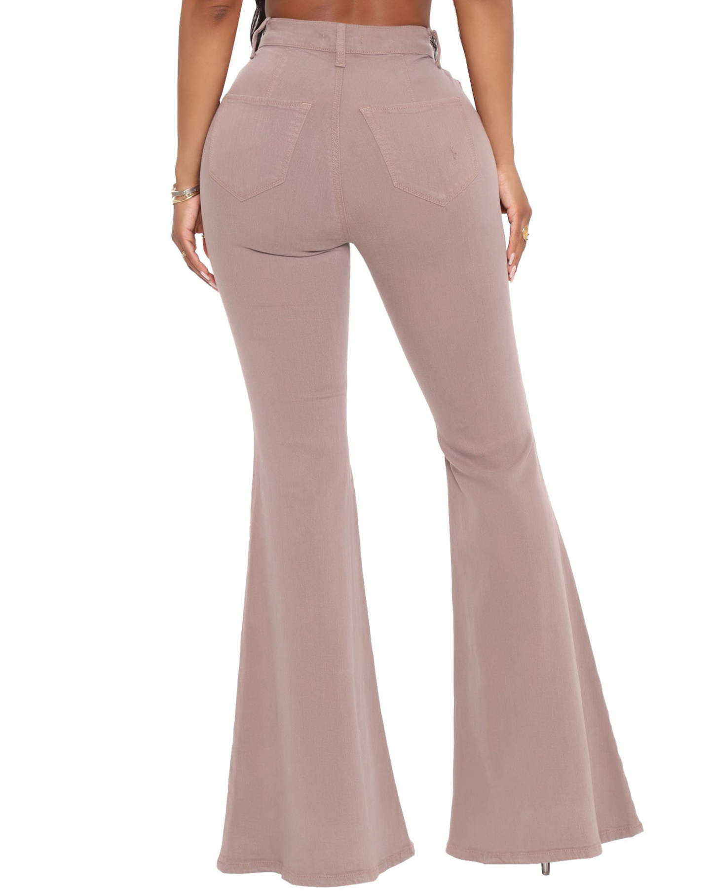 High-Waisted Slim Versatile Fit Stretch Flare Jeans