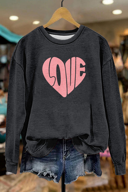 Retro Love Heart Sweatshirt