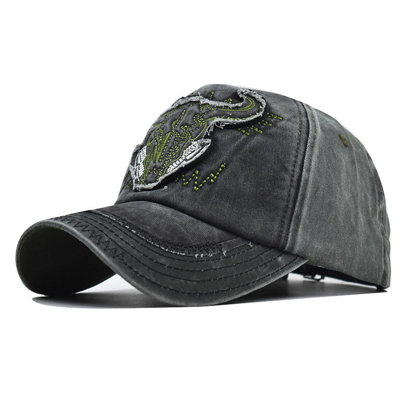 Men & Women Baseball Cap/Bull's head BoneOutdoor Fitted Hat