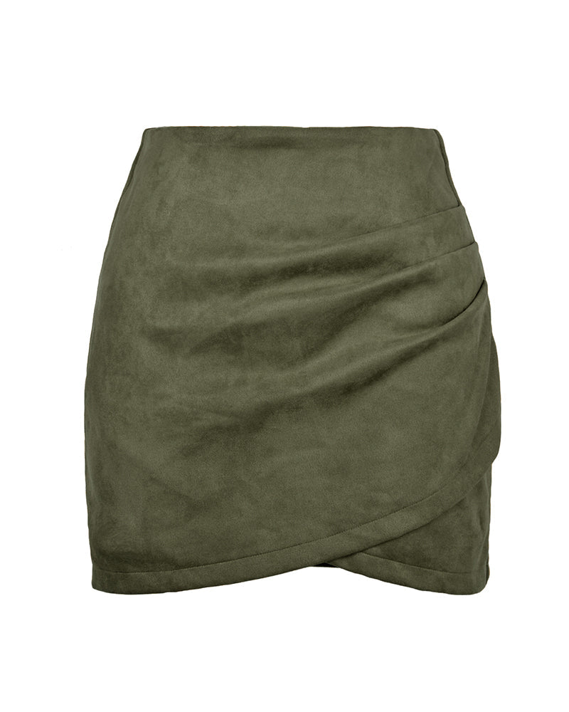 Suede Hip Skirt