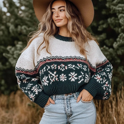 Women's Christmas Vintage Casual Sweater