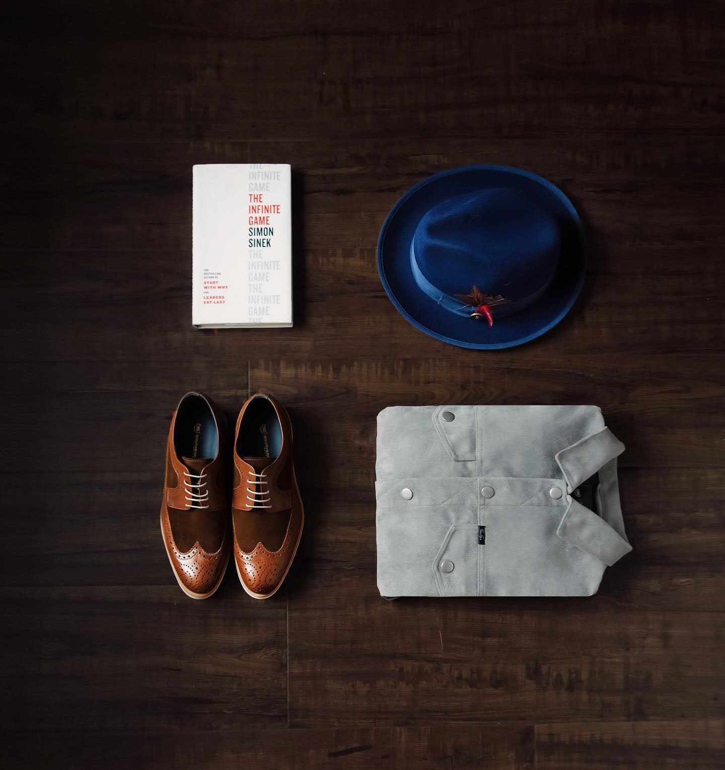 Ronnie Bikary Fedora – Navy [Fast shipping and box packing]