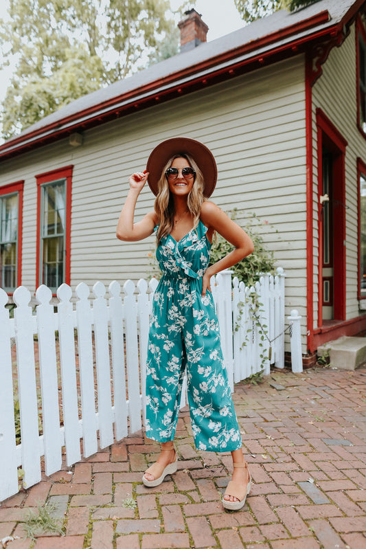 Perfect Floral Sleeveless Wide-Leg Jumpsuit