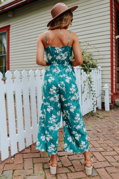 Perfect Floral Sleeveless Wide-Leg Jumpsuit