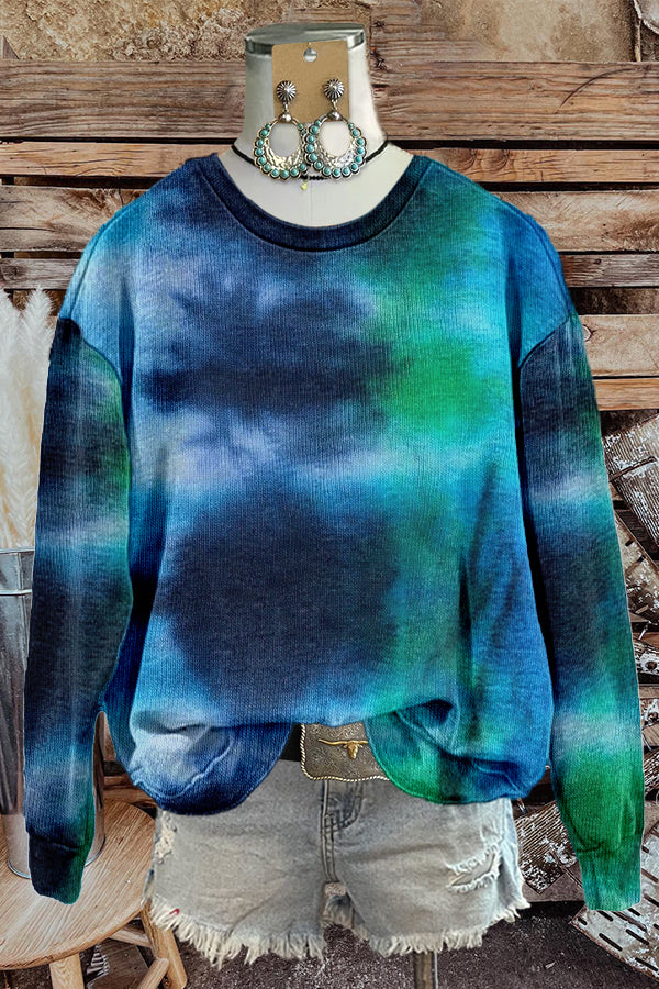 Psychedelic Tie-dye Print Sweatshirt