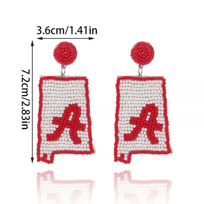 Gameday Beads Letter Earrings