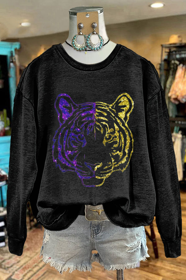 Classic Gameday Tiger Print Sweatshirt