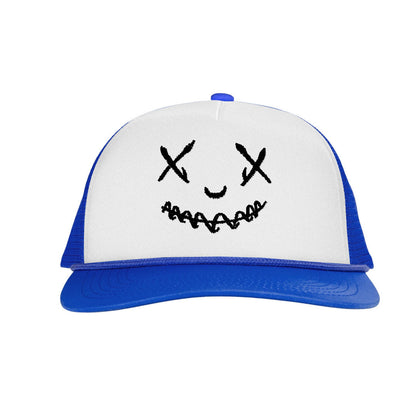 Happy Face Printed Trucker Hat