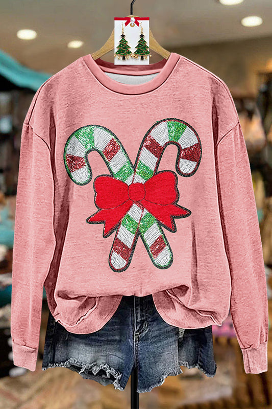 Christmas Candy Cane Sweatshirt