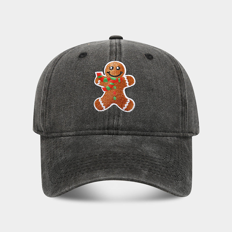 Vintage Christmas Gingerbread Man Baseball Cap