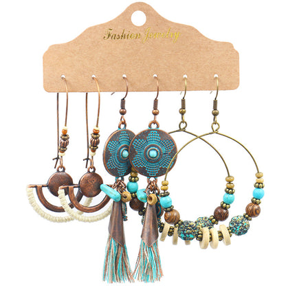 Women's Bohemian Combination Set Irregular Earrings