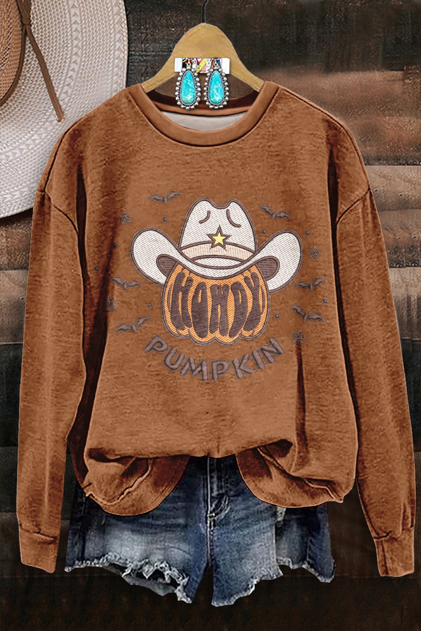 Halloween Howdy Pumpkin Sweatshirt