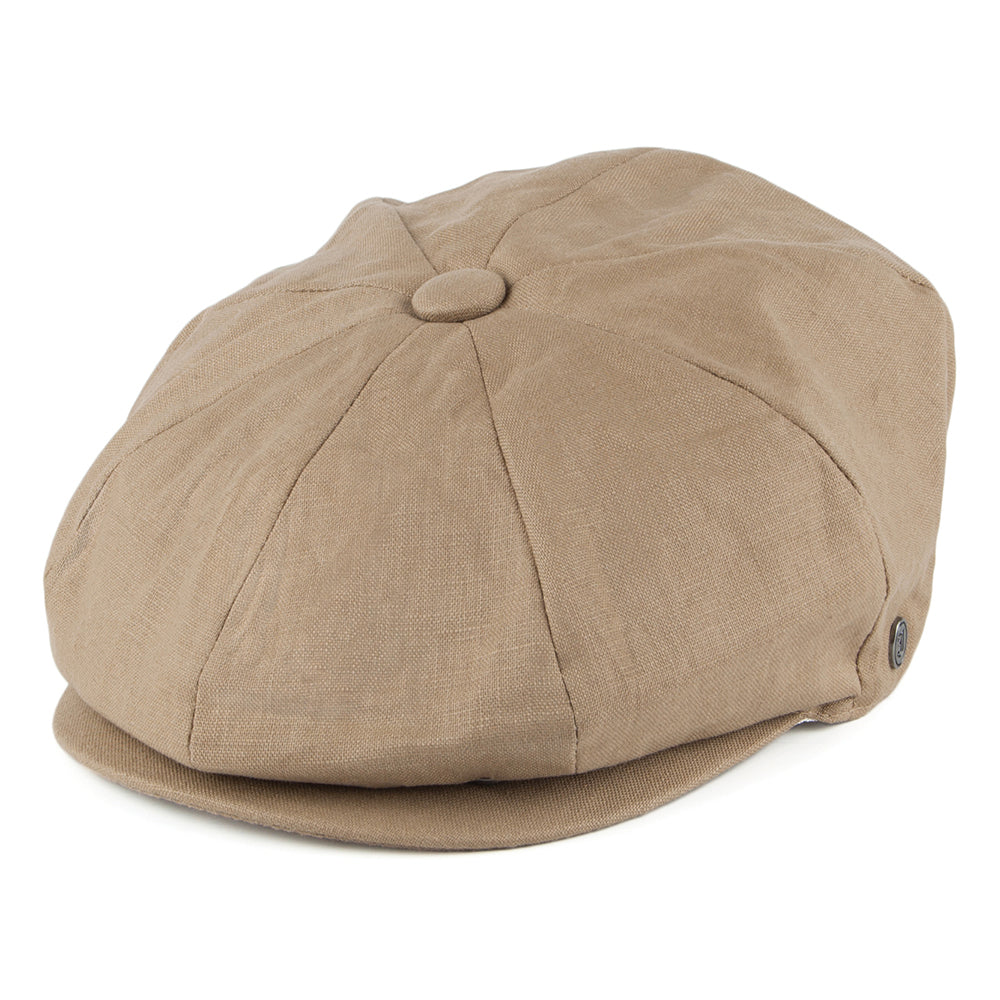 Tienda Linen Newsboy Cap - Camel