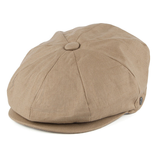 Tienda Linen Newsboy Cap - Camel