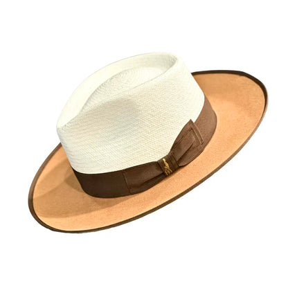 Effortless Class Two Stone Straw Felt Fedora Hat