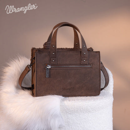 Wrangler Faux Shearling Tote Bag