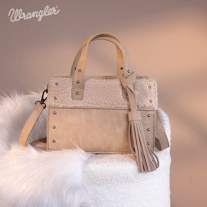 Wrangler Faux Shearling Tote Bag