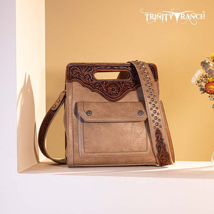 Trinity Ranch Floral Tooled Crossbody Bag