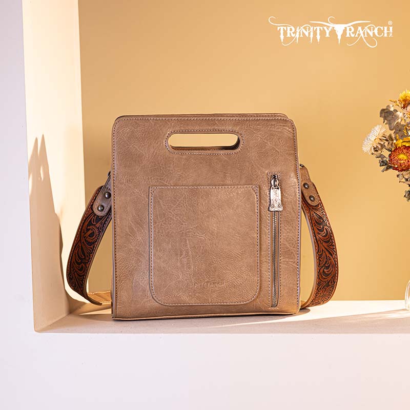 Trinity Ranch Floral Tooled Crossbody Bag