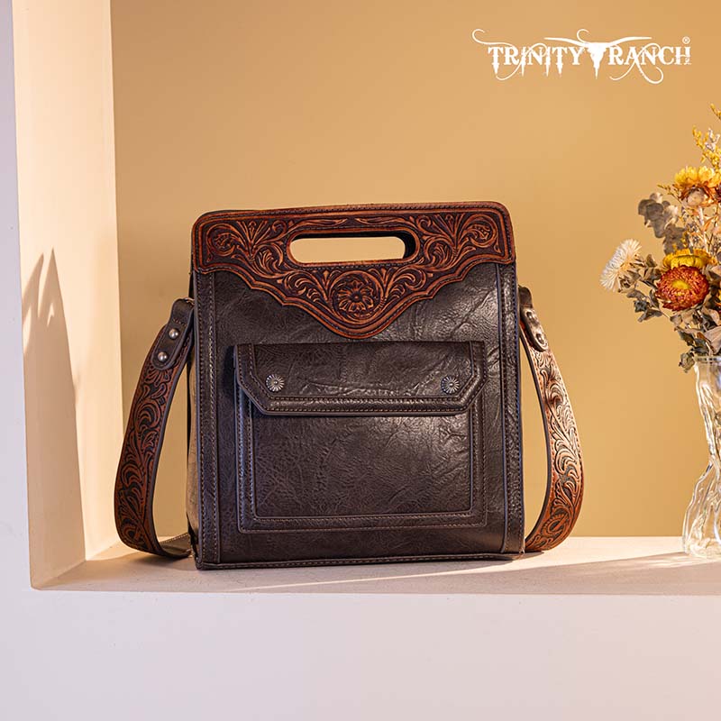 Trinity Ranch Floral Tooled Crossbody Bag