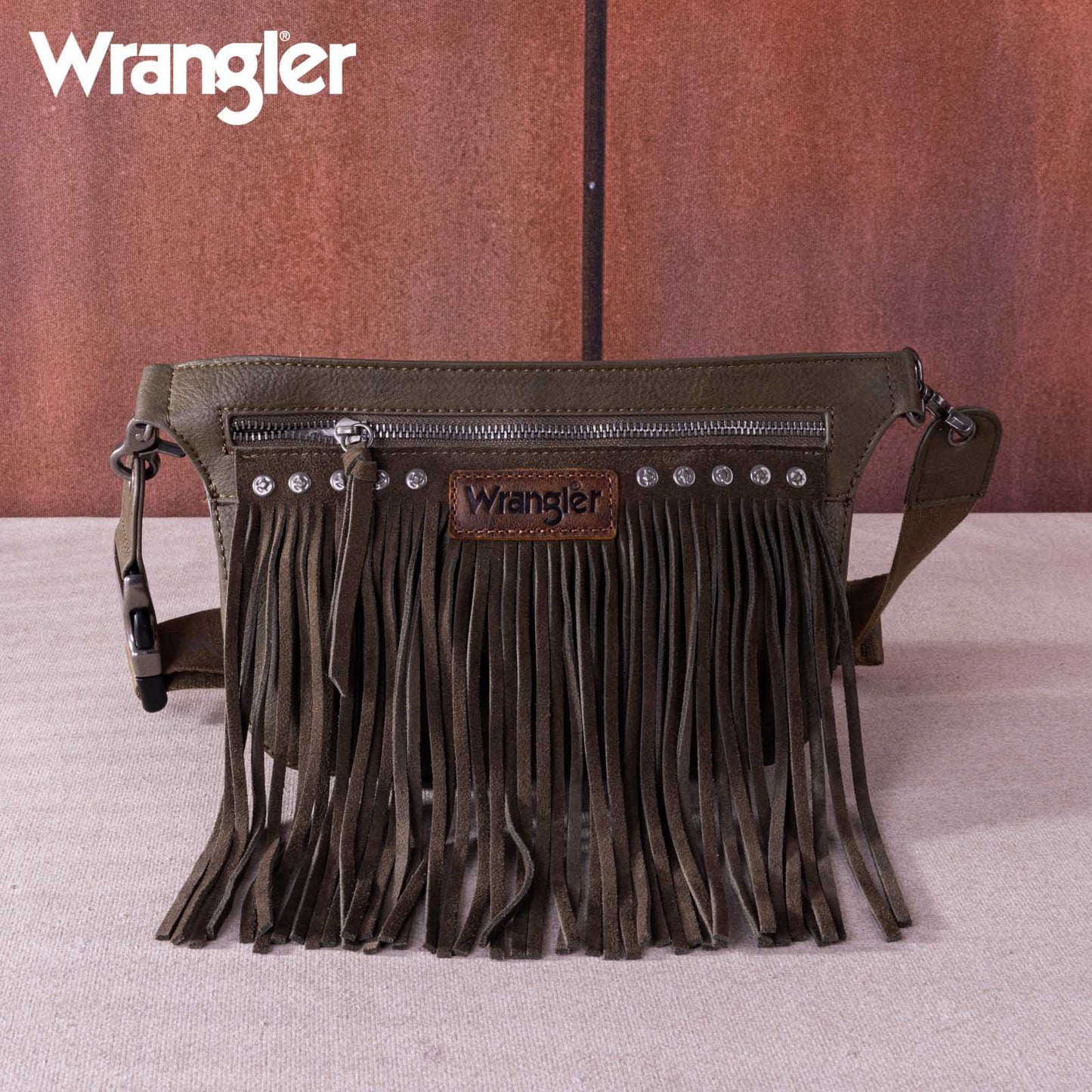 WG73-8194  Wrangler Fringe  Fanny Pack Belt Bag Sling Bag