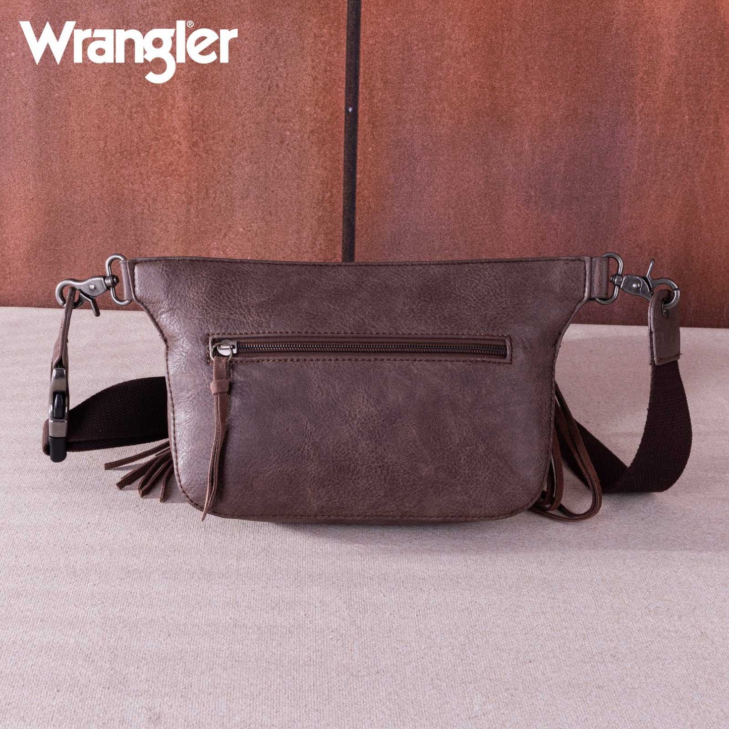 WG73-8194  Wrangler Fringe  Fanny Pack Belt Bag Sling Bag