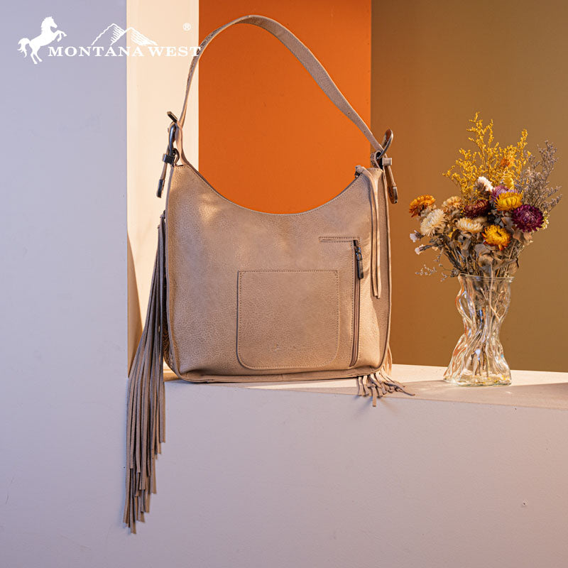 Montana West Fringe Hobo Bag