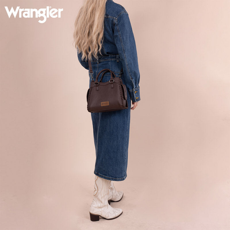 Wrangler Braided Detail Tote/Crossbody Bag