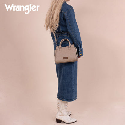 Wrangler Braided Detail Tote/Crossbody Bag