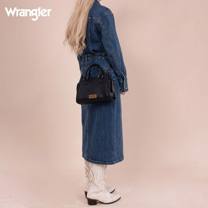 Wrangler Braided Detail Tote/Crossbody Bag