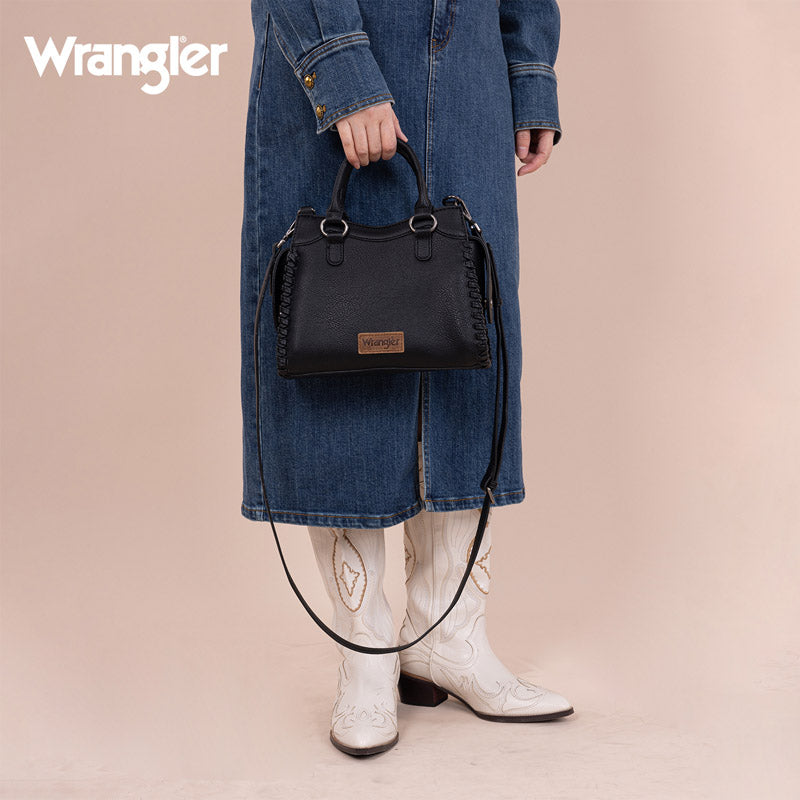 Wrangler Braided Detail Tote/Crossbody Bag