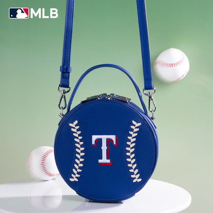 MLB Texas Rangers Leather Circle Crossbody Bag