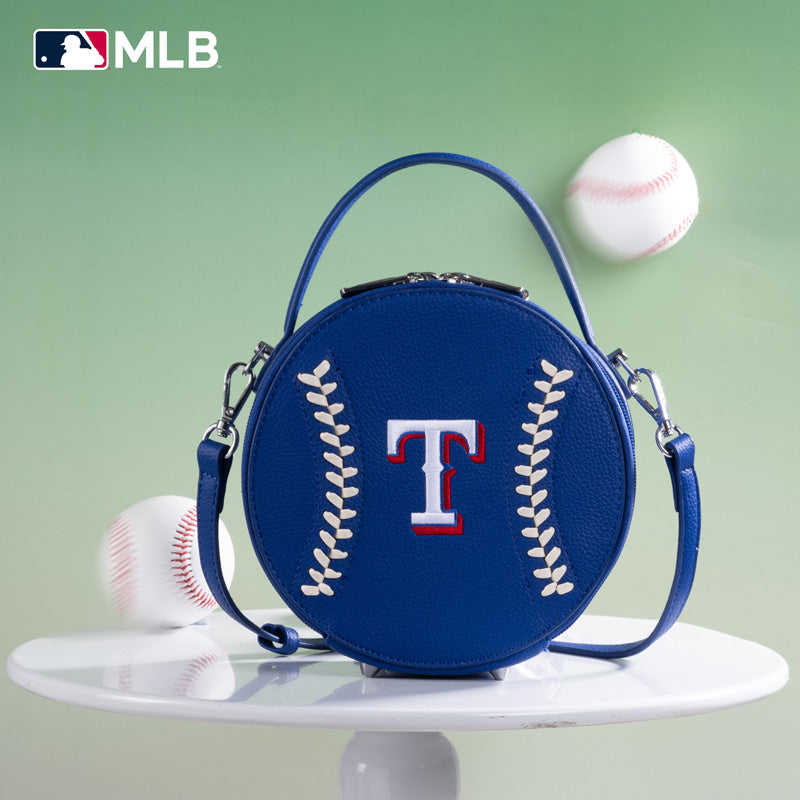 MLB Texas Rangers Leather Circle Crossbody Bag