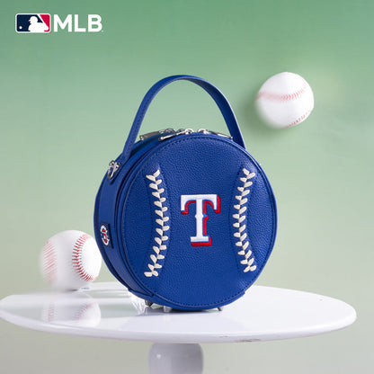 MLB Texas Rangers Leather Circle Crossbody Bag