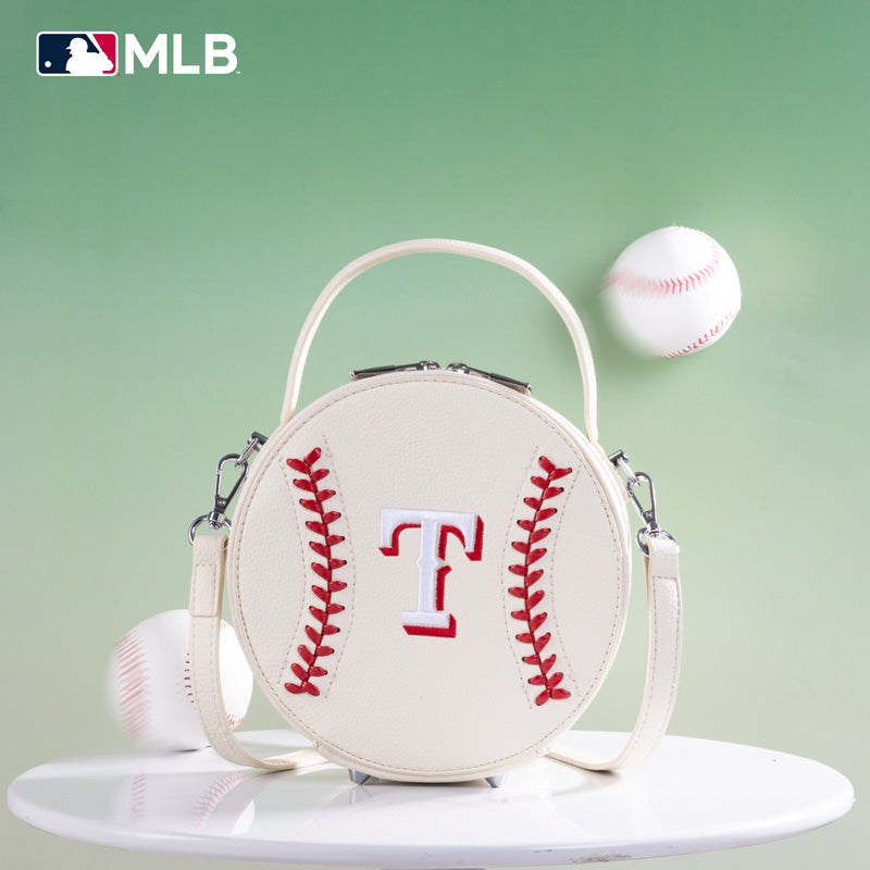 MLB Texas Rangers Leather Circle Crossbody Bag