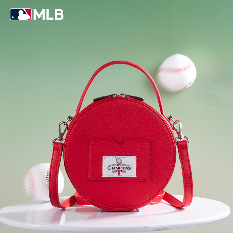 MLB Texas Rangers Leather Circle Crossbody Bag