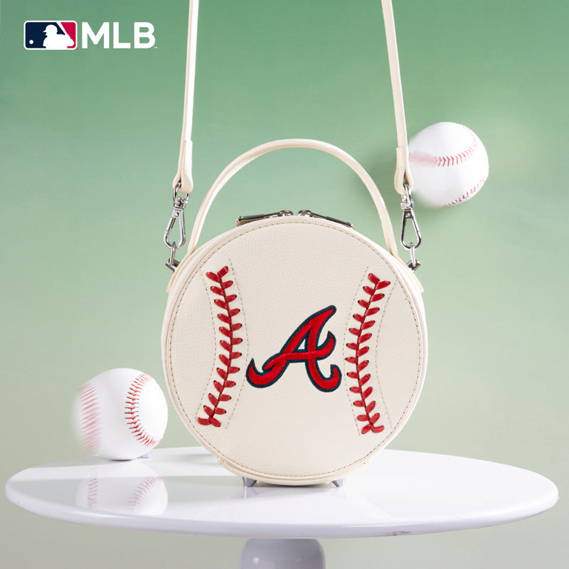 MLB Atlanta Braves Leather Circle Crossbody Bag