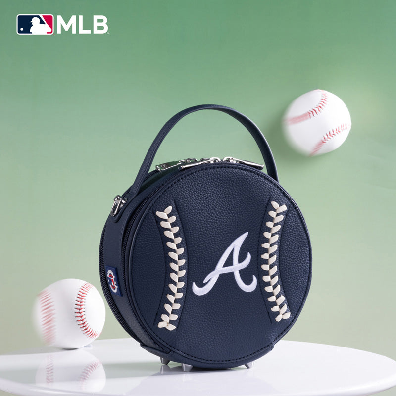 MLB Atlanta Braves Leather Circle Crossbody Bag