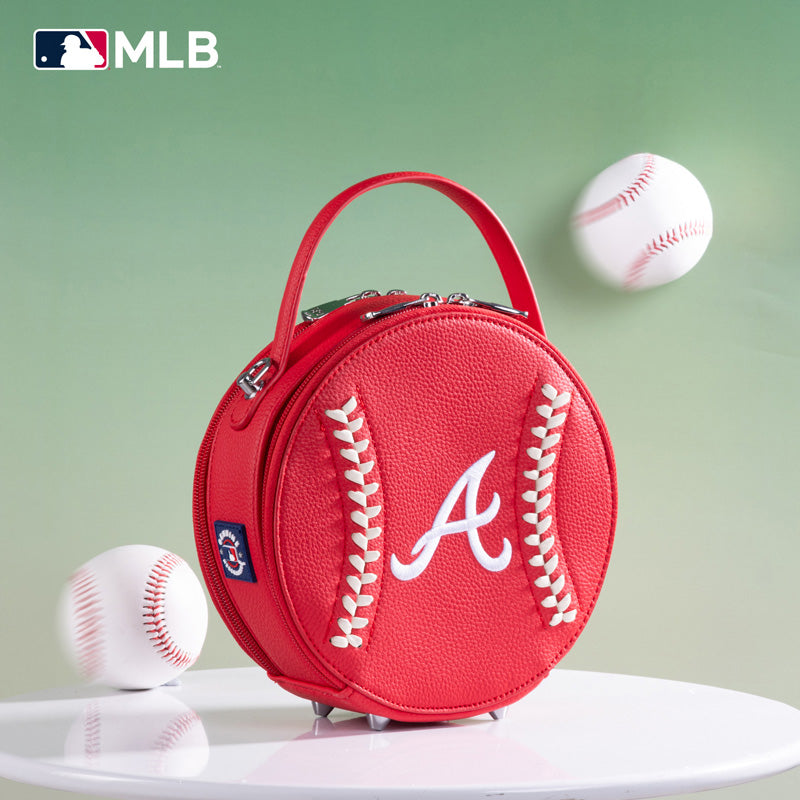 MLB Atlanta Braves Leather Circle Crossbody Bag