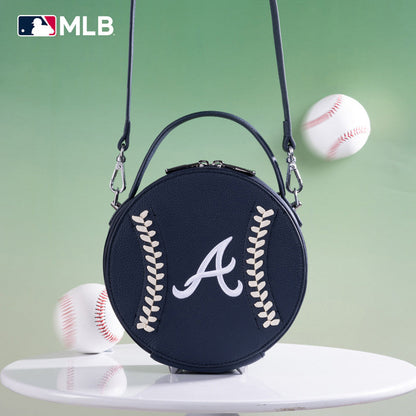 MLB Atlanta Braves Leather Circle Crossbody Bag