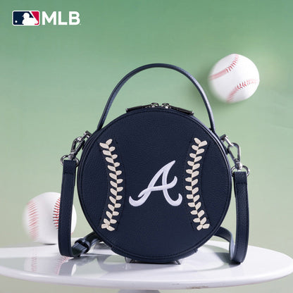 MLB Atlanta Braves Leather Circle Crossbody Bag