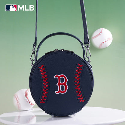 MLB Boston Red Sox Leather Circle Crossbody Bag