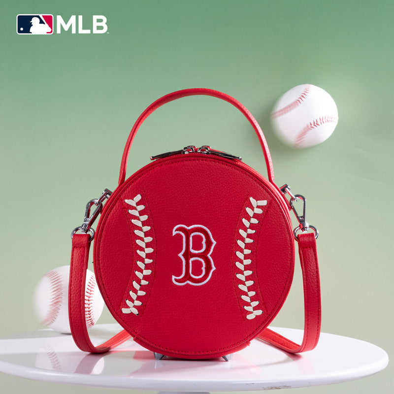 MLB Boston Red Sox Leather Circle Crossbody Bag