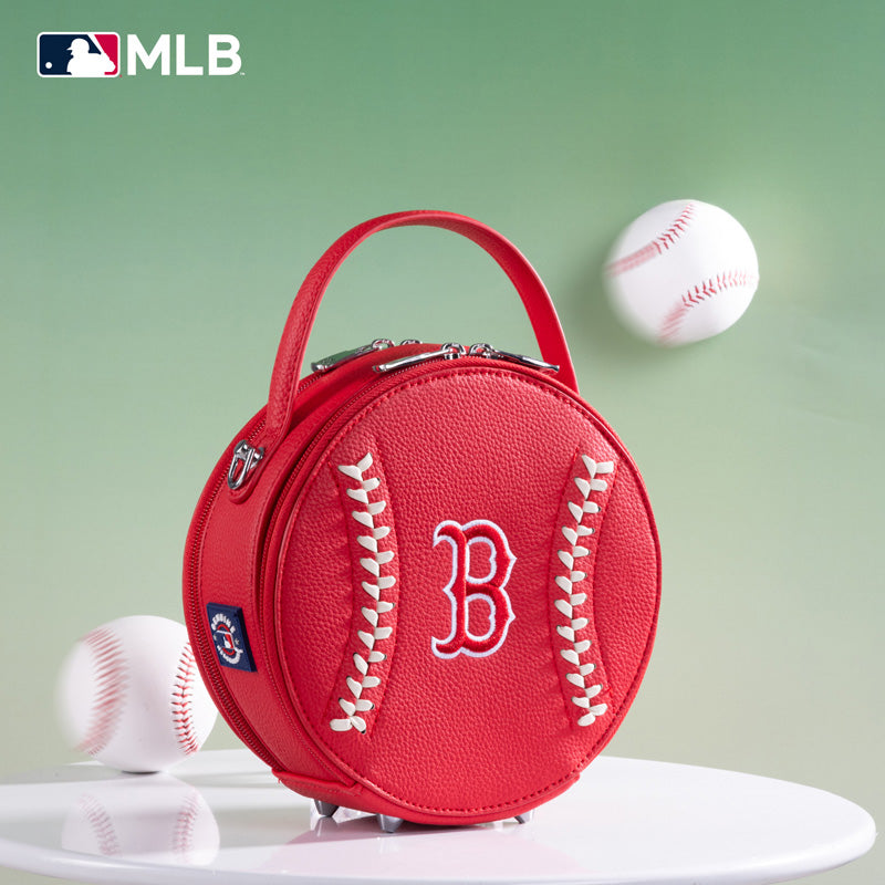 MLB Boston Red Sox Leather Circle Crossbody Bag