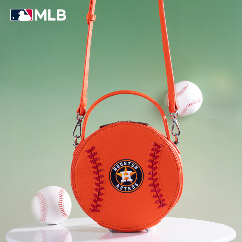 MLB Houston Astros Leather Circle Crossbody Bag