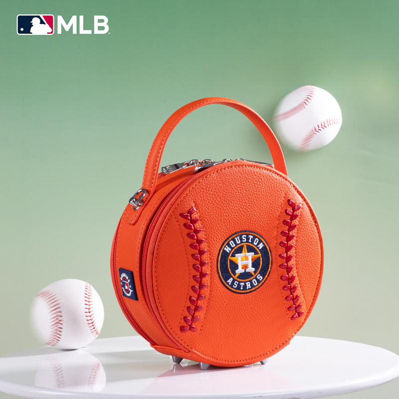 MLB Houston Astros Leather Circle Crossbody Bag