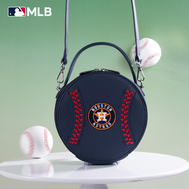 MLB Houston Astros Leather Circle Crossbody Bag