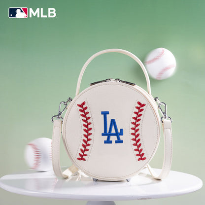 MLB Los Angeles Dodgers Leather Circle Crossbody Bag